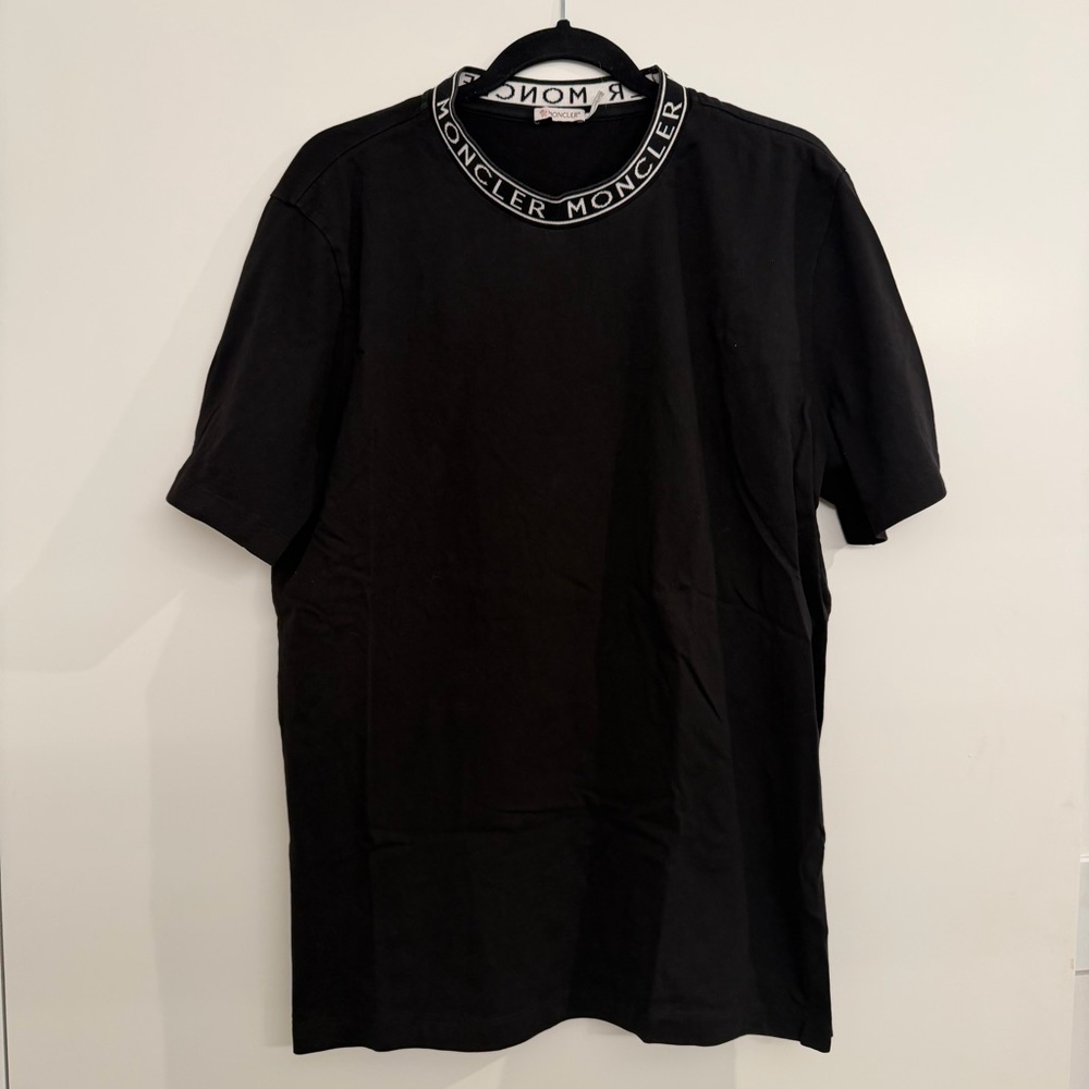 Moncler Black Logo-Trimmed Tee Shirt